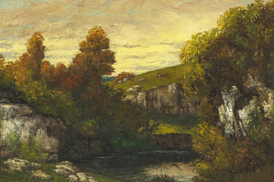 Gustave Courbet Waldbach Öl auf Leinwand 50 x 61cm Ergebnis: 135.450 Euro