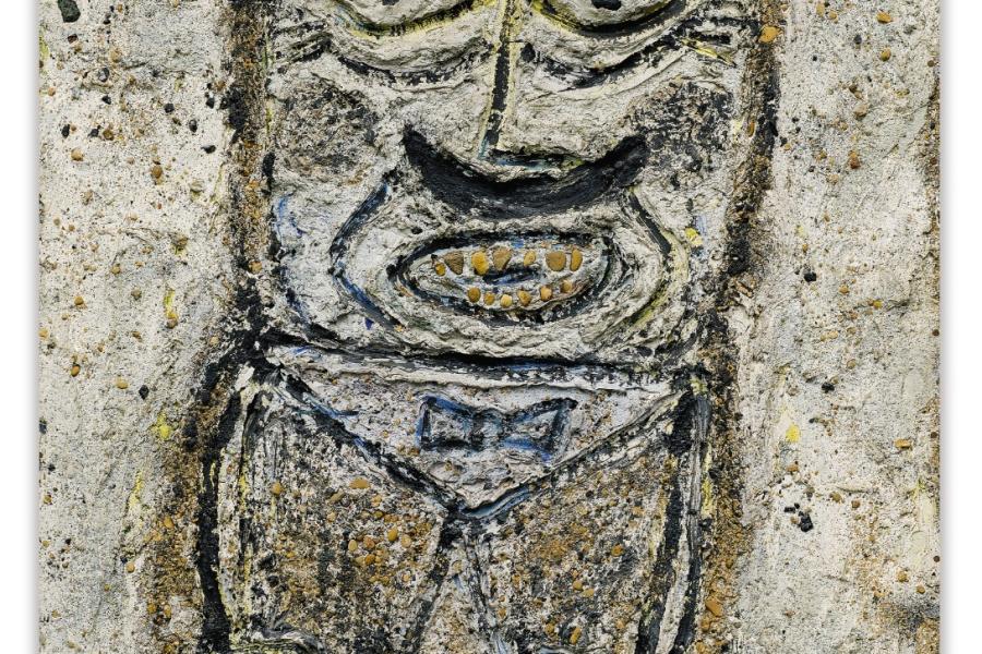 7 JEAN DUBUFFET PORTRAIT D'HOMME MOUSTACHU FAÇON CARTON PÂTE  1,250,000 - 1,800,000EUR