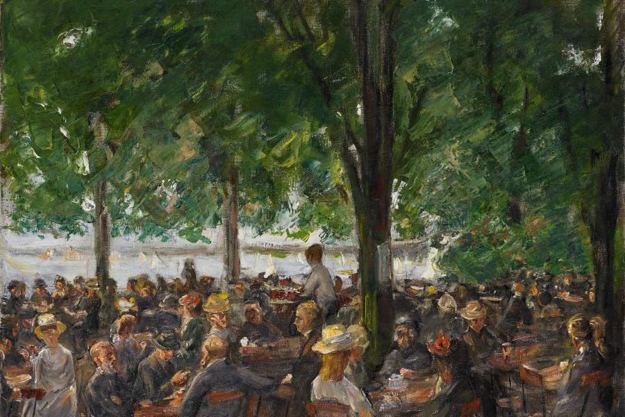 Max Liebermann Gartenlokal an der Havel unter Bäumen Öl auf Leinwand | 54,5 x 75cm Ergebnis: 678.500 Euro