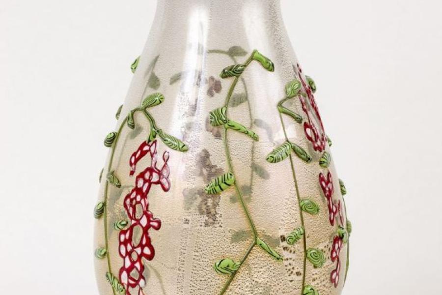 Zanetti, Licio Balustervase. Transparentes Glas mit Goldfolieneinschmelzung Mindestpreis:	450 EUR