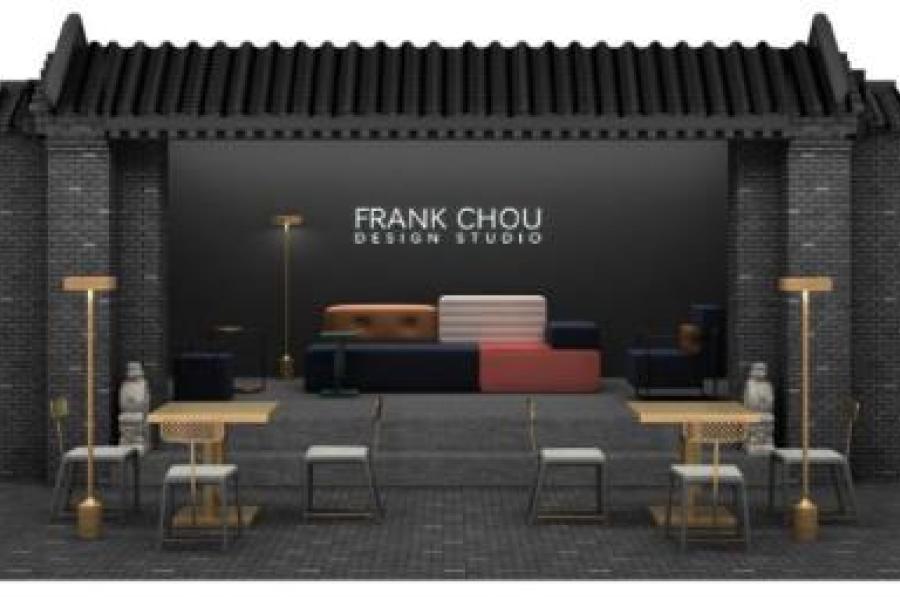 Render of Frank Chou Design Studio booth in the Contemporary Design Hall