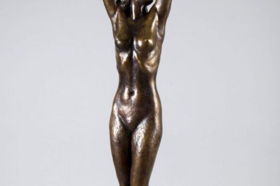 Klimsch, Fritz. 1870 Frankfurt am Main - Freiburg 1960 Frühling. Bronze, braun patiniert.  Aufrufpreis:	25.000 EUR