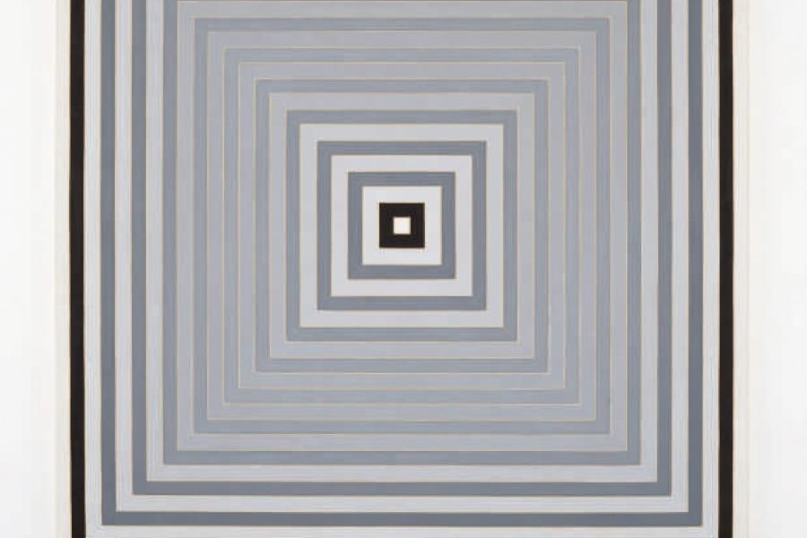 Frank Stella Sight Gag synthetic polymer paint on canvas 129 by 129 in. 327.7 by 327.7 cm.  Executed in 1974. 