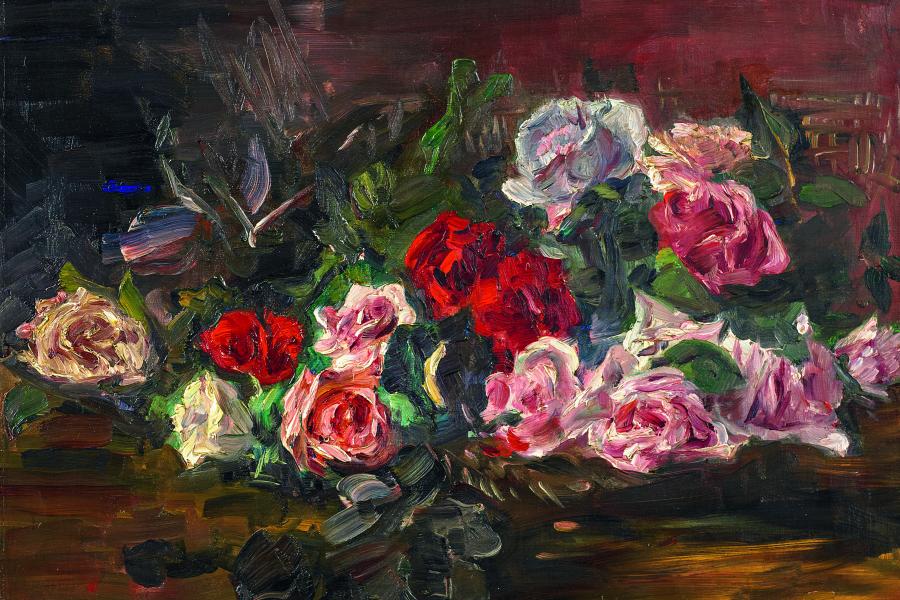 Lovis Corinth (1858 - 1925) Rosen | 1910 | Öl auf Leinwand | 48,5 x 62,5cm  Taxe: 250.000 - 350.000 Euro