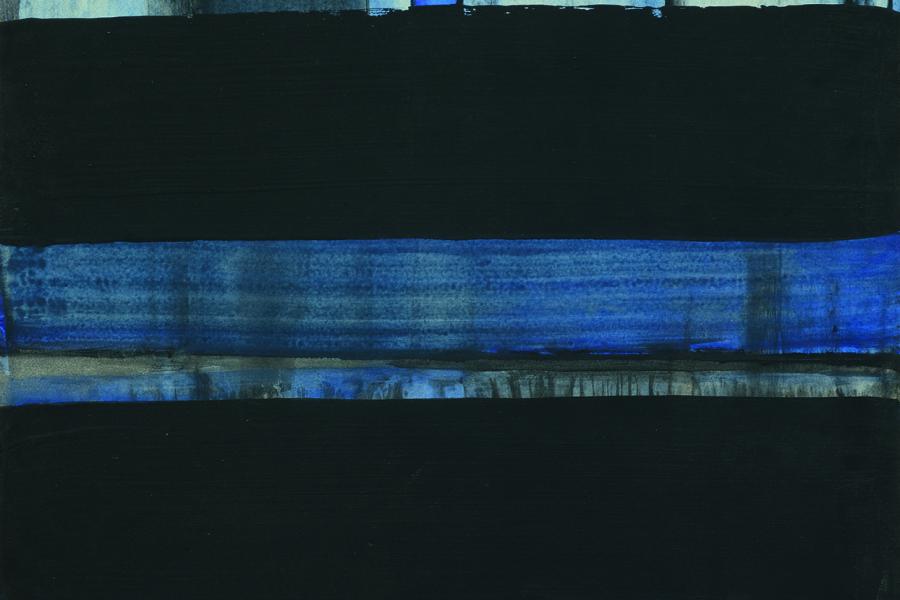 3484 PIERRE SOULAGES Untitled. 1973. Gouache auf Papier auf Leinwand. 75 x 54,5 cm. Ergebnis: CHF 324 000