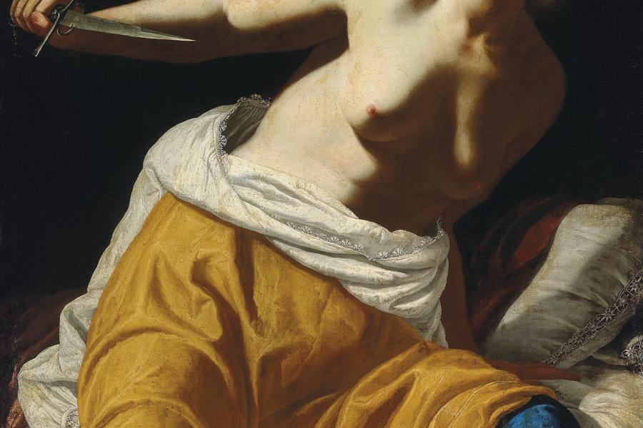 Artemisia Gentileschi (1593 - 1653) Lucretia, Öl auf auf Leinwand, 133 x 106 cm, erzielter Preis € 1.886.000