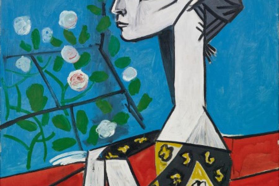 Bild: Pablo Picasso, Madame Z (Jacqueline mit Blumen), 1954, Öl auf Leinwand, Sammlung Catherine Hutin © Succession Picasso/VG Bild-Kunst, Bonn 2019. Photo: Claude Germain