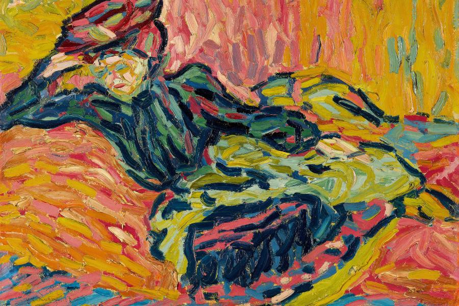 Lot 10 Ernst Ludwig Kirchner, Mädchen auf dem Diwan (Girl on a Divan), 1906 (est. £2,800,000 – 3,800,000)