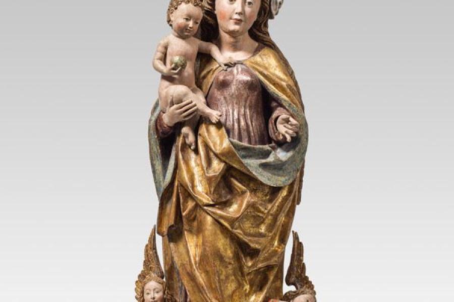 Michel Erhart Werkstatt Madonna mit Kind, Deutsch, um 1490 Schätzpreis:	15.000 - 30.000 EUR Zuschlagspreis:	100.000 EUR