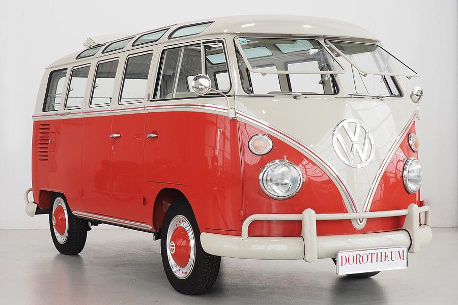 Nr. 99 1963 Volkswagen T1 Sondermodell 21 Fenster, originaler Samba-Bus in herausragendem Zustand, ausgeliefert nach San Francisco, von VW zertifiziert, erzielter Preis € 120.600