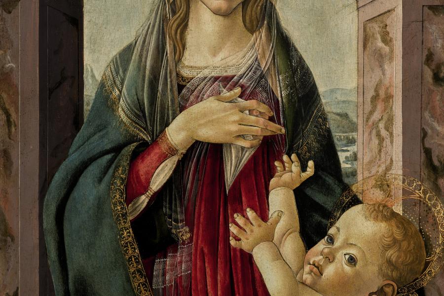 Sandro Botticelli - Madonna and Child, seated before a classical window_£1.5 -2 million