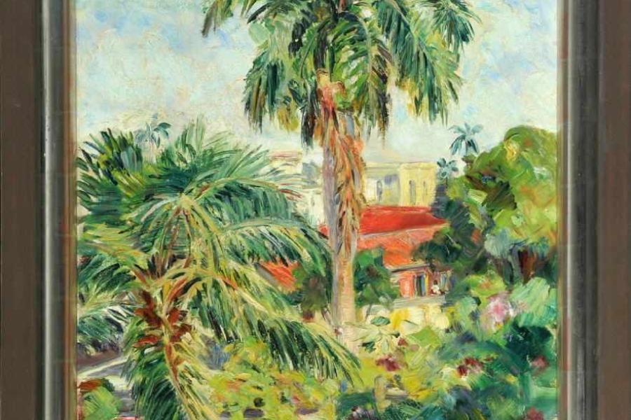 Putz, Leo, 1869 - 1940 Meran Öl/Lwd, 71 x 60,5 cm, rücks. betit. " Garten in Habana ", Mindestpreis:	8.000 EUR