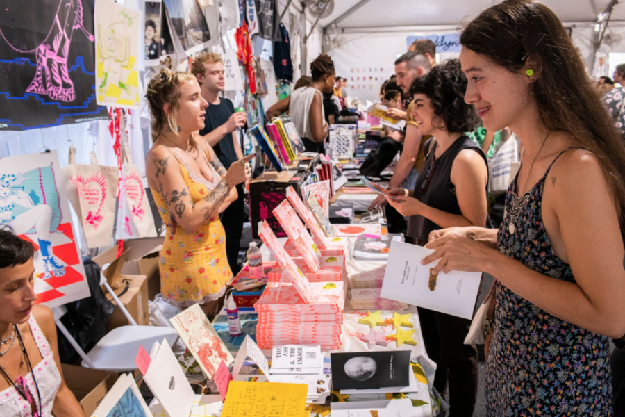 The Zine Tent. Photo by Azikiwe Mohammed.