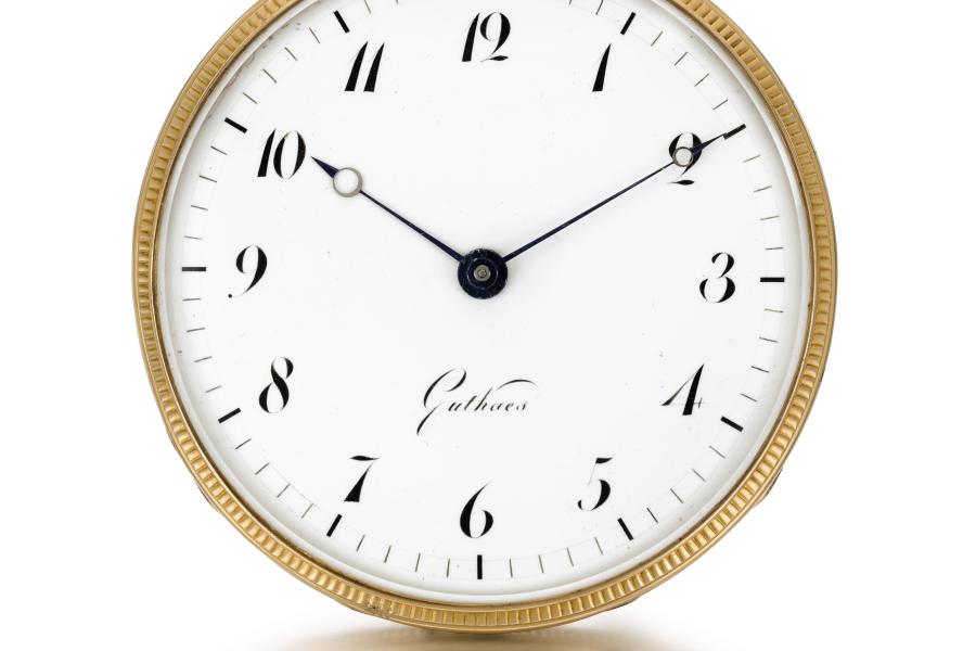 Gutkaes - quarter repeating open-faced clock watch, 1820 - Sotheby's Geneva 11 November 2019