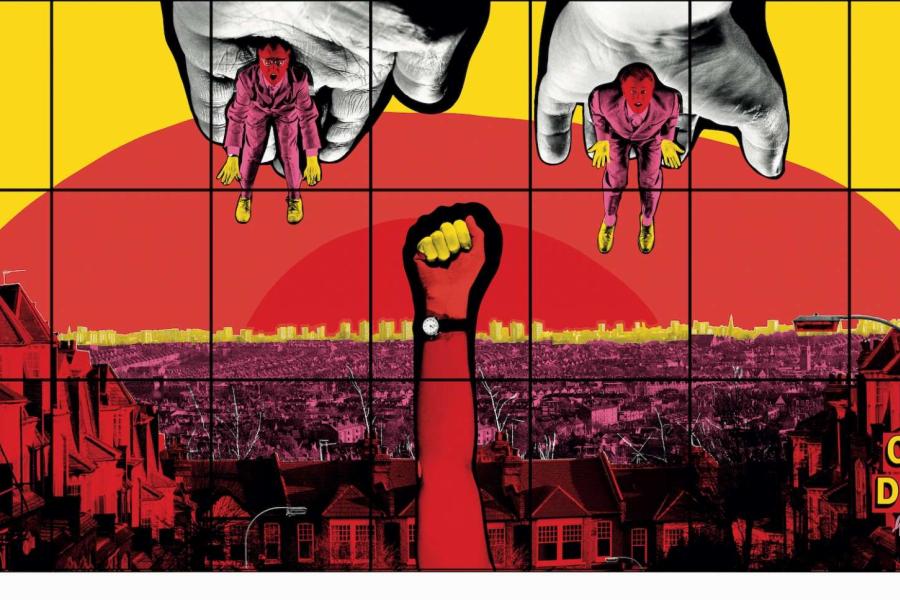 Gilbert & George, CITY DROP, 1991