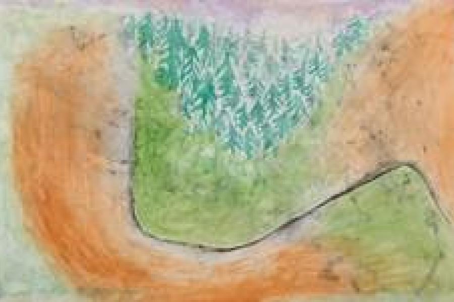 Paul Klee (1879-1940), Landscape in the Lower Alps, oil on paper, Stephen Ongpin Fine Art