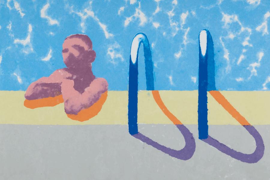 10321 David Hockney, Gregory in the Pool