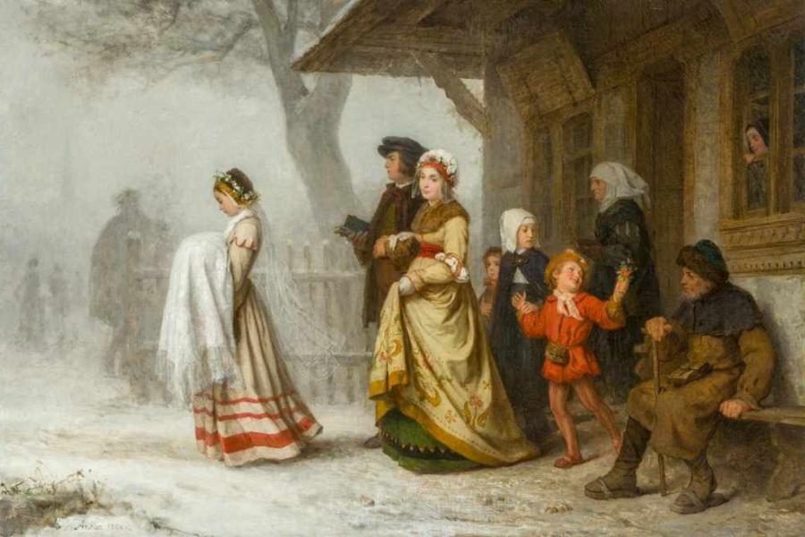 Albert Anker (1831–1910) Die Taufe 1864 Öl auf Leinwand 85,5 x 129 cm Schätzpreis:	1.200.000 - 1.500.000 CHF