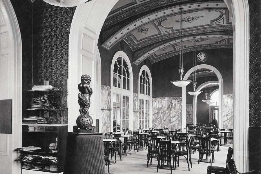 Otto Prutscher, Interieur des Café Ronacher, Schottenring, Wien I., Wien, 1913 © Archivio Famiglia Otto Prutscher, Mailand