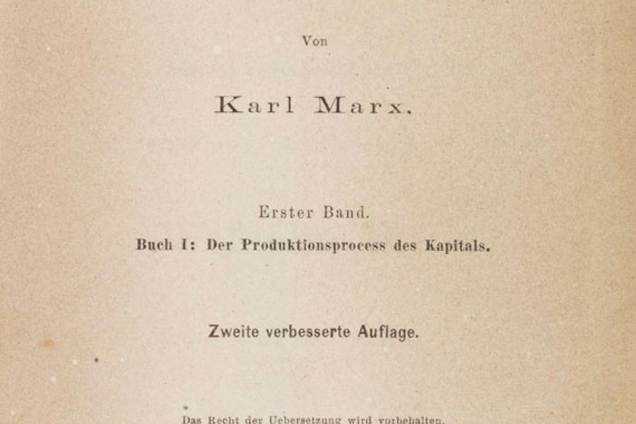 419000859 KARL MARX Das Kapital. Mit eigh. Widmung, 1872. Schätzpreis: € 10.000