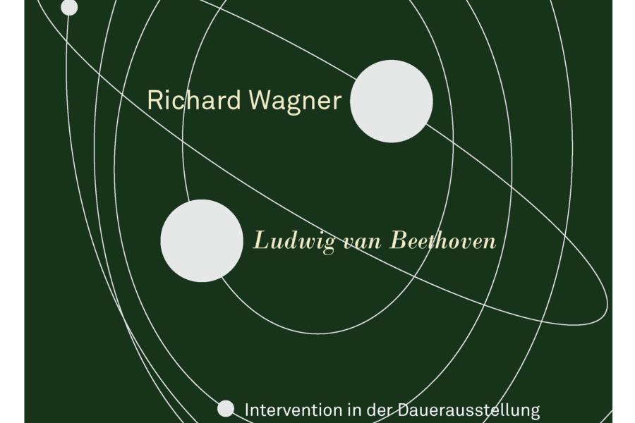 Plakat zur Intervention „Richard Wagner und Ludwig van Beethoven“, 17. Mai bis 13. September 2020 © Nationalarchiv der Richard-Wagner-Stiftung, Bayreuth