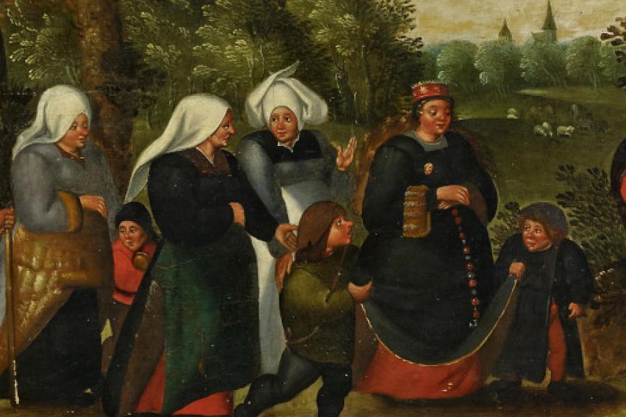 Marten van Cleve (1520 – 1570)  Brautzug | Öl auf Holz | Parkettiert | 40 x 74,5cm Ergebnis: 38.700 Euro