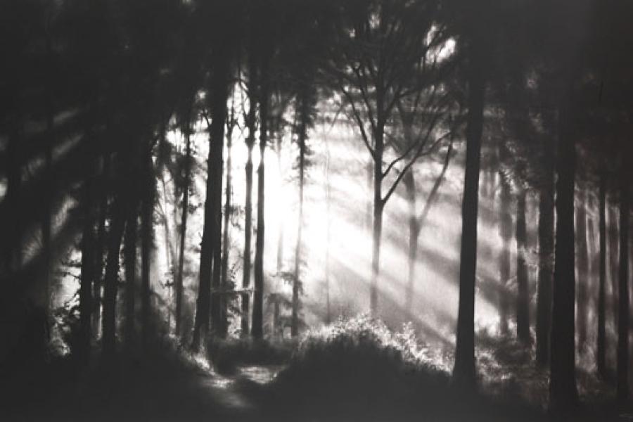 Robert Longo Ohne Titel (In the Garden, et in arcadia ego), Kohlezeichnung, 2009, 173,5 x 306 cm / 68.3 x 120.4 inches € 150.000-200.000