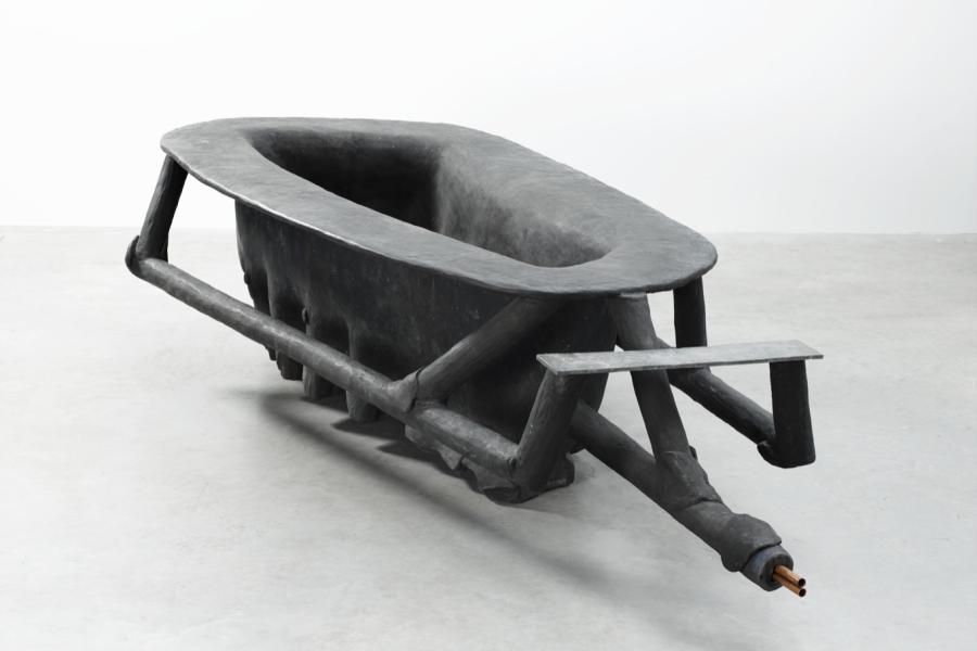 Joseph Beuys, Badewanne, 1961-1985. Bronze, lead, copper, double-walled cast iron, 90 x 165 x 340 cm (35.43 x 64.96 x 133.86 in). © Estate of Joseph Beuys. Photo: Ulrich Ghezzi.