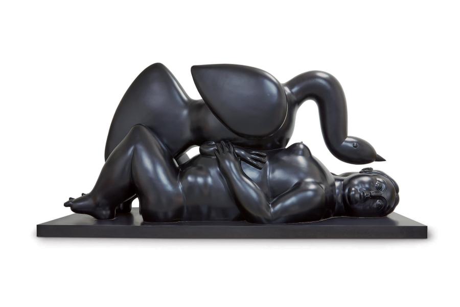 Fernando Botero Leda and the Swan Conceived in 1996, Cast in 2018 Estimate $1.2/1.8 million Sold for $2.4 million