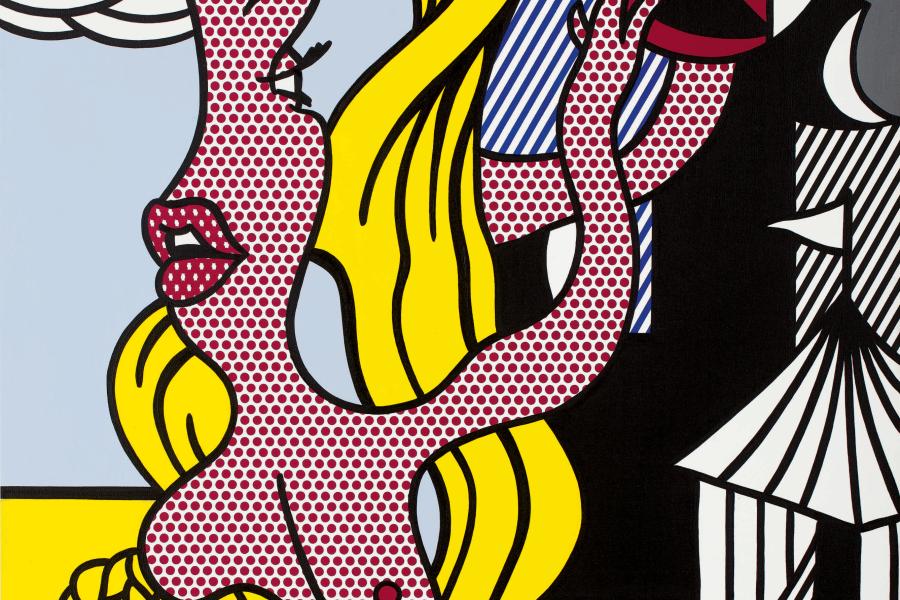 Roy Lichtenstein, Girl with Beach Ball II 1977, Oil and Magna on canvas Estimate $12-18 million