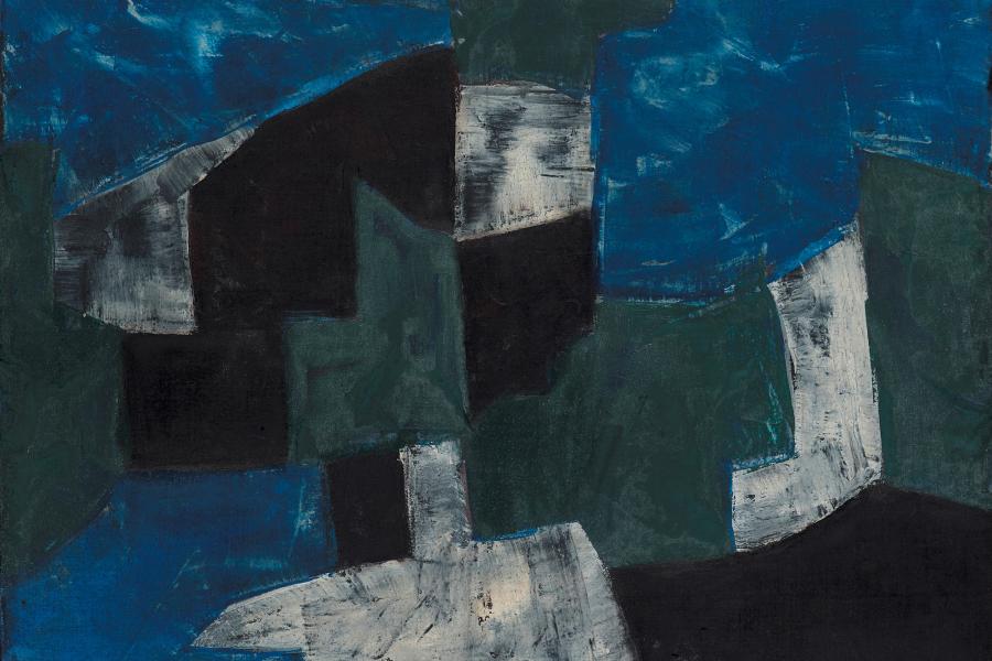 Serge Poliakoff Composition abstraite, 1959 Öl auf Leinwand 60 x 73 cm Kunstsammlungen Chemnitz-Museum Gunzenhauser, Eigentum der Stiftung Gunzenhauser, Chemnitz Foto: PUNCTUM/Bertram Kober © VG Bild-Kunst, Bonn 2021