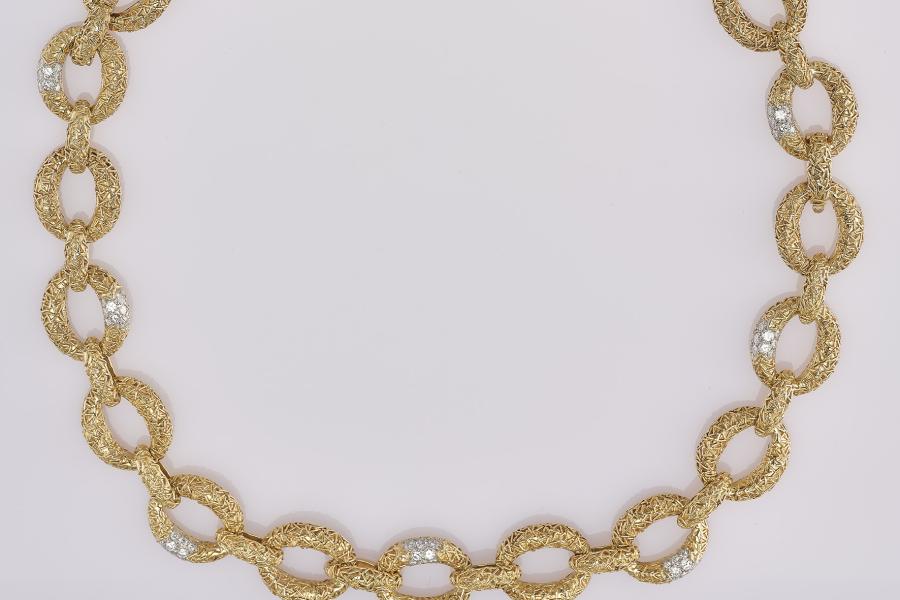 Van Cleef & Arpels, variable Brillant Schmuckketten-Garnitur, zusammen ca. 6 ct, bestehend aus vier Armbändern, ca. 1970 Schätzwert € 20.000 – 30.000