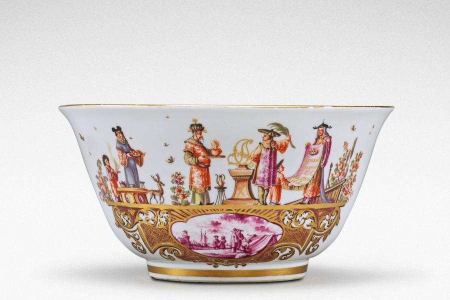 10776 Lot 78 A unique Meissen armorial waste bowl from the service made for Clemens August, Elector of Cologne