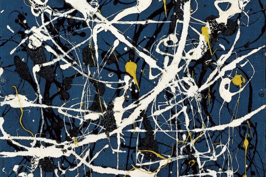 Abbildung: Jackson Pollock, Komposition Nr. 16, 1948, Museum Frieder Burda, Baden-Baden © Pollock-Krasner Foundation, VG Bild-Kunst, Bonn 2021