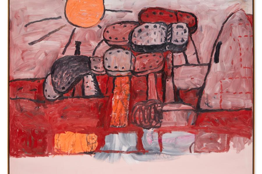 10788 Phillip Guston, Ominous Land - Framed