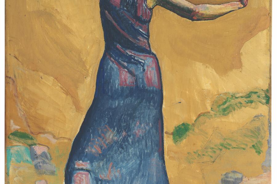 Ferdinand Hodler, Fröhliches Weib, ca. 1911, Hilti Art Foundation (Ausstellung Körper–Geste–Raum)