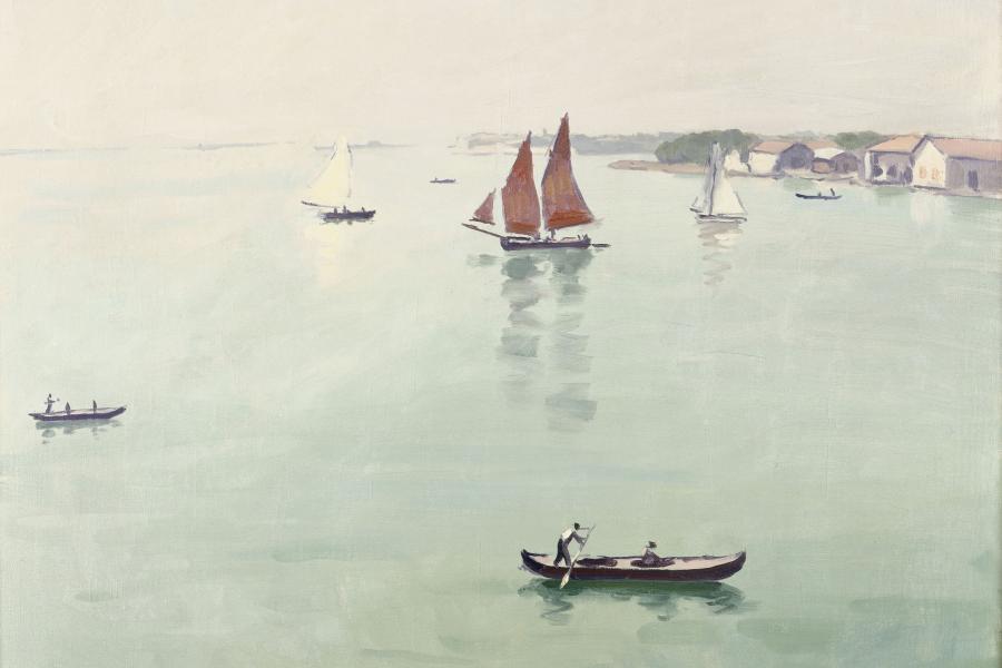 Albert Marquet, Die Lagune von Venedig, 1936, Öl auf Leinwand, Centre Pompidou Paris - Musée national d'art moderne - Centre de création industrielle