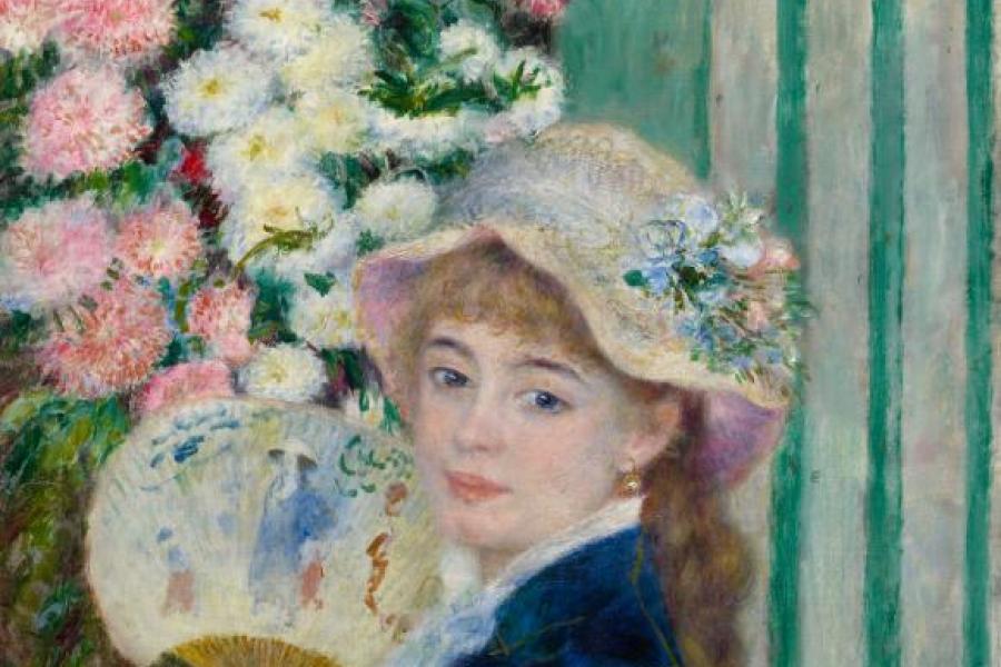 Abbildung: Pierre-Auguste Renoir, Frau mit Fächer, ca. 1879, The Clark Art Institute, Williamstown, Foto: Image courtesy Clark Art Institute. clarkart.edu