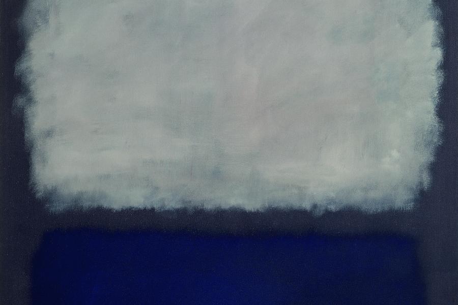 Mark Rothko, Blue and Gray, 1962  Öl auf Leinwand, 193 x 175 cm Fondation Beyeler, Riehen/Basel, Sammlung Beyeler © 1998 Kate Rothko Prizel & Christopher Rothko / 2022, ProLitteris, Zurich Foto: Robert Bayer