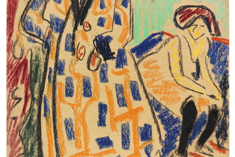 121002932 Ernst Ludwig Kirchner Selbstbildnis mit Modell