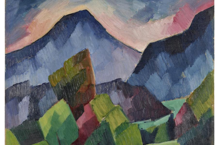 Adolf Erbslöh, Brannenburg 1911, Franz Marc Museum, Kochel am See, Dauerleihgabe aus Privatbesitz