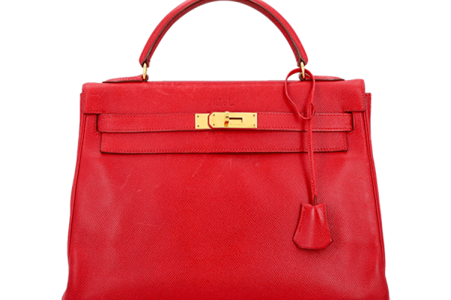 42 HERMÈS VINTAGE Handtasche "KELLY BAG 3...  Koll. 1993. Epsom Leder in Rot mit goldfarbener Hardware. Klassisches Modell mit zwei verschiedenen ...  Startpreis 3.300 EUR