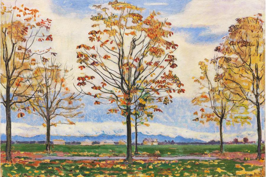 122001952 Ferdinand Hodler	 Kastanienallee bei Biberist, 1898. Öl auf Leinwand Schätzpreis: € 1.400.000 - 1.800.000