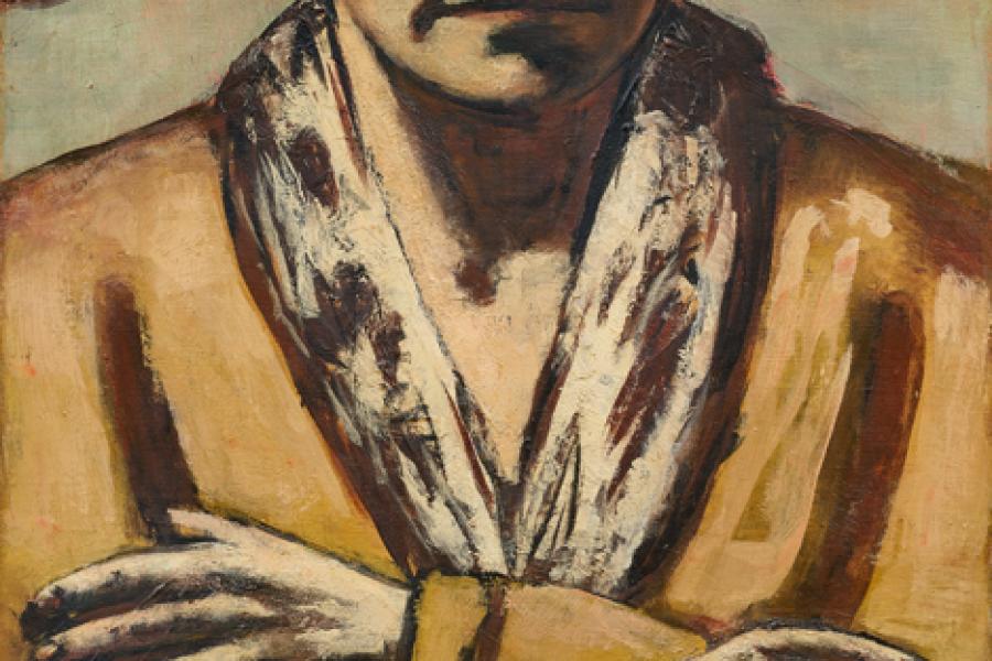 Max Beckmann  1943. Öl auf Leinwand. 94,5 x 56 cm. Am 1. Dezember 2022 verkauft für 23.225.000 EUR (inkl. Aufgeld)