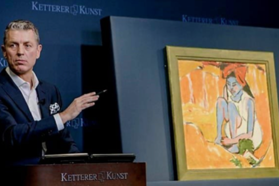 Robert Ketterer versteigert “Das blaue Mädchen in der Sonne” aus der Sammlung Gerlinger und stellt mit dem Erlös von € 4.750.000* einen neuen europäischen Rekord** für eine Arbeit Ernst Ludwig Kirchners auf.