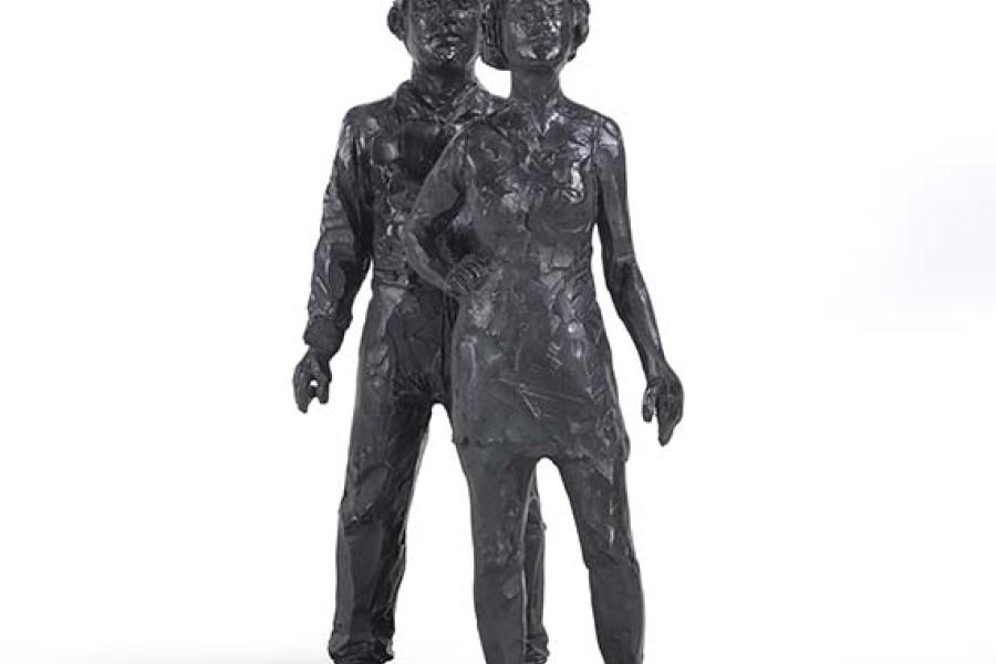 STEPHAN BALKENHOL Paar. 2005. Bronze mit schwarzer Patina. € 9.000 – 12.000