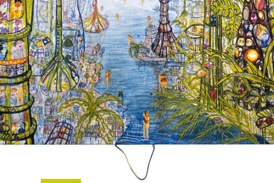 Abbildung: Thitz – „Rio de Janeiro utopica“ , 2022, Mixed Media auf Leinwand, 200 x 140 cm ­