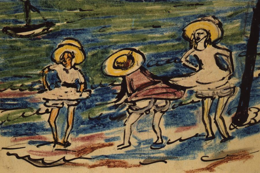 Erich Heckel, Drei spielende Kinder am Wasser, 1911, Sammlung Altonaer Museum