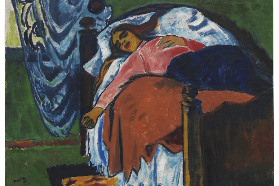 ￼Hermann Max Pechstein. Die Ruhende. Öl auf Leinwand, 1911, 75 x 101 cm Schätzpreis: € 1.200.000-1.800.000