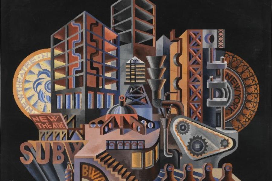 Fortunato Depero, The New Babel, 1930, Tempera auf Karton © VG Bild-Kunst, Bonn 2023, Foto: MART - Archivio fotografico e Mediateca